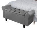 Ver imagem 1 de Recamier Baú 1,50m Lara Premium para Cama Casal Estilo Decorativo Closet Estofado Cor Cinza