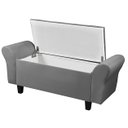 Ver imagem 4 de Recamier Baú 1,50m Lara Premium para Cama Casal Estilo Decorativo Closet Estofado Cor Cinza