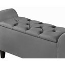 Ver imagem 6 de Recamier Baú 1,50m Lara Premium para Cama Casal Estilo Decorativo Closet Estofado Cor Cinza