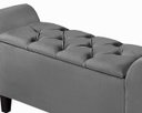 Ver imagem 6 de Recamier Baú 1,50m Lara Premium para Cama Casal Estilo Decorativo Closet Estofado Cor Cinza