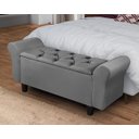 Ver imagem 2 de Recamier Baú 1,50m Lara Premium para Cama Casal Estilo Decorativo Closet Estofado Cor Cinza