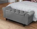 Ver imagem 2 de Recamier Baú 1,50m Lara Premium para Cama Casal Estilo Decorativo Closet Estofado Cor Cinza