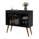Ver imagem 2 de Buffet Aparador Retrô Odin Adega Balcão Cor Preto Black EJ