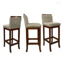 Ver imagem 2 de Kit 4 Banquetas Média para Cozinha Nice Madeira Matelassê Suede Bege Ccs