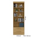 Ver imagem 3 de Conjunto Escritório Home Office Completo 03 Peças com Escrivaninha Qmovi Freijó