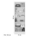 Ver imagem 2 de Conjunto Escritório Home Office Completo 03 Peças com Escrivaninha Qmovi Freijó