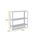 Ver imagem 2 de ESTANTE DE AÇO MULTIUSO PANDIN EDP03SR - CINZA EDP03SR M.U. C#20 P#26