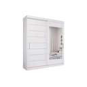 Ver imagem 1 de Guarda Roupa 2 Portas de Correr (1 C/ Espelho) e 3 Gavetas Flora Branco - Panan
