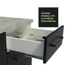 Ver mais imagens de Armário de Cozinha Completa de Canto 389cm Branco Preto Agata Madesa 01