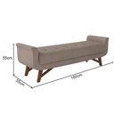 Ver imagem 3 de Puff Recamier 160cm Neville P02 Veludo Bege Mpozenato