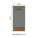 Ver imagem 2 de Balcão Madesa Agata 40 Cm 1 Porta Rustic Cinza