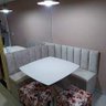 Conjunto Canto Alemão Baú Encosto Ripado Suede (1,20x1,50):areia - 5