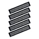 Ver imagem 1 de Kit 5 Ralo Grelha com Caixilho Aço Galvanizado Preto 10x50cm
