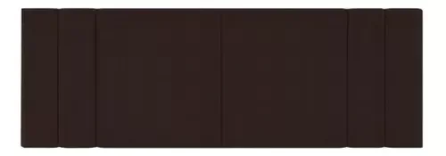 Ver imagem 3 de Cabeceira Viuva Tulipa Estofada Suspensa para Quarto - 128 Cm - Marrom Suede