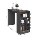 Ver imagem 7 de Bancada Balcão para Cozinha Divisor de Ambientes 140cm 1 Porta com Nichos Atenas Fidelitá Chumbo