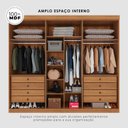 Ver imagem 5 de Guarda-Roupa Casal 6 Portas 8 Gavetas Florianópolis 100% MDF Marrom/Cinamomo