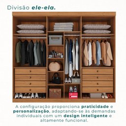 Guarda-roupa Casal 6 Portas 8 Gavetas Florianópolis 100% MDF  - 5