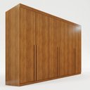 Ver imagem 3 de Guarda-Roupa Casal 6 Portas 8 Gavetas Florianópolis 100% MDF Marrom/Cinamomo