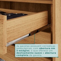 Guarda-roupa Casal 6 Portas 8 Gavetas Florianópolis 100% MDF  - 8