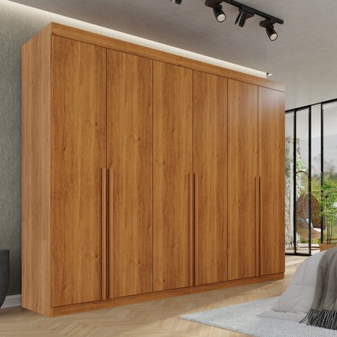 Guarda-roupa Casal 6 Portas 8 Gavetas Florianópolis 100% MDF 
