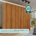 Ver imagem 7 de Guarda-Roupa Casal 6 Portas 8 Gavetas Florianópolis 100% MDF Marrom/Cinamomo