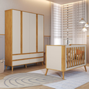 Ver imagem 1 de Kit Berço com Guarda Roupa Theo Quarto de Bebê MDF Peroba