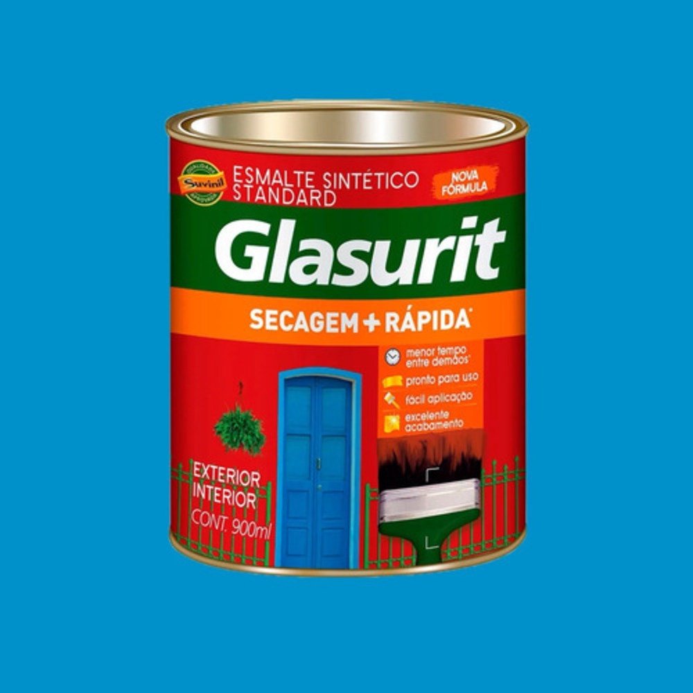 Tinta Esmalte 1/4 900ML Azul Real - Glasurit - 1