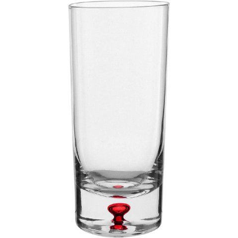 Jogo 6 Peças Copo Alto de Cristal 450ml Transparente 15x7x7cm Água Suco Drinks