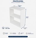 Ver imagem 2 de Armário Nicho Suspenso Multiuso em Mdf com Branco 40x50x15cm (cxaxp)