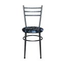 Ver imagem 2 de Cadeira para Mesa Epoxi Preta Craqueada Assento Floral:floral Preto