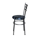 Ver imagem 3 de Cadeira para Mesa Epoxi Preta Craqueada Assento Floral:floral Preto