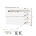 Ver imagem 3 de Painel de Tv Ripado até 32 Polegadas com Prateleiras Netmobil - Branco/dubai