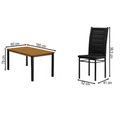 Ver imagem 3 de Mesa de Jantar 6 Lugares Monaco Tokio Preto/nature - Art Panta