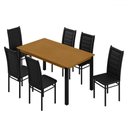 Ver imagem 2 de Mesa de Jantar 6 Lugares Monaco Tokio Preto/nature - Art Panta