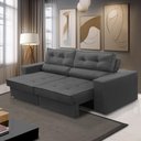 Ver imagem 1 de Sofá Retrátil e Reclinável 3 Lugares 2,10m com Molas Milena Suede Rover & Beato