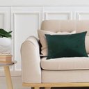 Ver imagem 2 de Kit 2 Capas para Almofada em Veludo Liso Retangular 60x40 Cor:verde Escuro