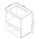 Ver imagem 3 de Balcão de Cozinha Armário para Fogão Cooktop 5 Bocas com Nicho para Forno Elétrico Elisa - Branco