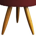Ver imagem 4 de Kit 2 Puff Decorativo Redondo para Sala Quarto Penteadeira Pé Palito Castanho Suede Cores