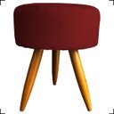 Ver imagem 2 de Kit 2 Puff Decorativo Redondo para Sala Quarto Penteadeira Pé Palito Castanho Suede Cores