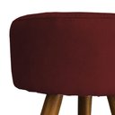 Ver imagem 3 de Kit 2 Puff Decorativo Redondo para Sala Quarto Penteadeira Pé Palito Castanho Suede Cores