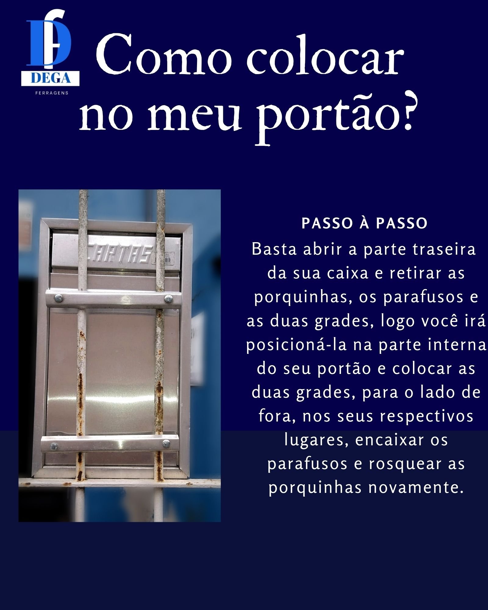 Caixa Correio Grade/embuti Muro Portão Grande com Chave + Kit Nº Pvc - 5