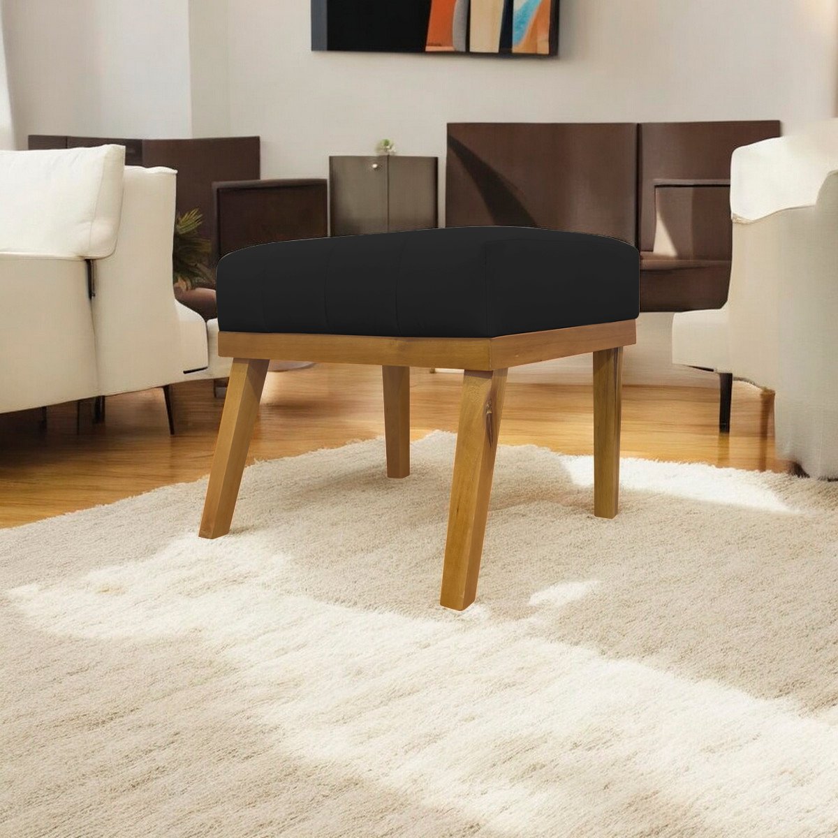 Puff Decorativo Retangular Firenze Tecido Sintético Cores - 2