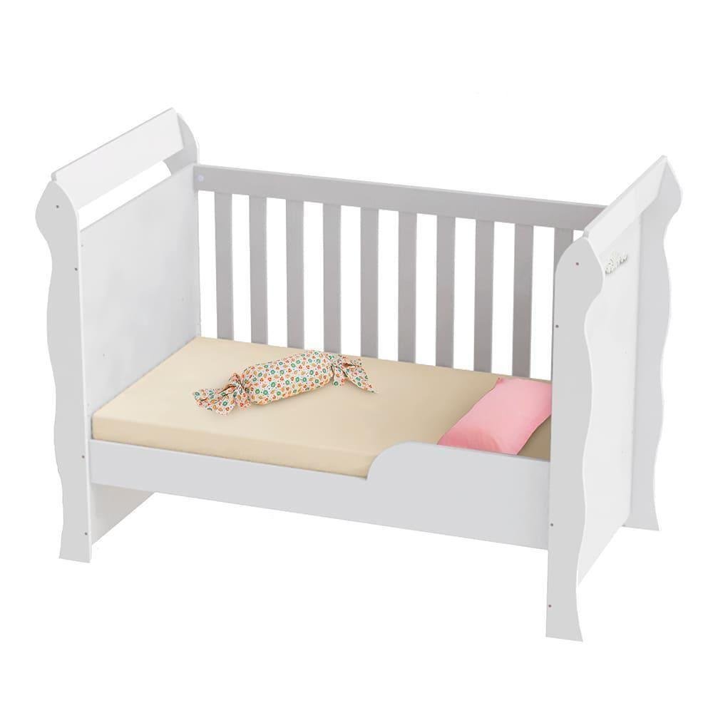 Quarto De Bebê Berço Mini Cama Guarda Roupa Cômoda Branco - 7