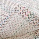 Ver imagem 6 de Tapete Sala Quarto Grande 3,00 X 2,00m Chevron Cru Colorido Antiderrapante Rústico Artesanal