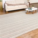 Ver imagem 2 de Tapete Sala Quarto Grande 3,00 X 2,00m Chevron Cru Colorido Antiderrapante Rústico Artesanal