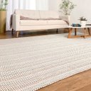 Ver imagem 1 de Tapete Sala Quarto Grande 3,00 X 2,00m Chevron Cru Colorido Antiderrapante Rústico Artesanal