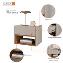 Ver imagem 5 de Mesa de Cabeceira Florença 1 Gaveta Off White/cedro - Casa D