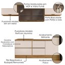 Ver imagem 4 de Cozinha Armário 5 Peças Balcão Pia Etna Carvalho Oak Off White Poliman
