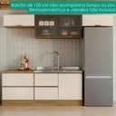 Ver imagem 2 de Cozinha Armário 5 Peças Balcão Pia Etna Carvalho Oak Off White Poliman