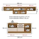 Ver imagem 3 de Cozinha Armário 5 Peças Balcão Pia Etna Carvalho Oak Off White Poliman